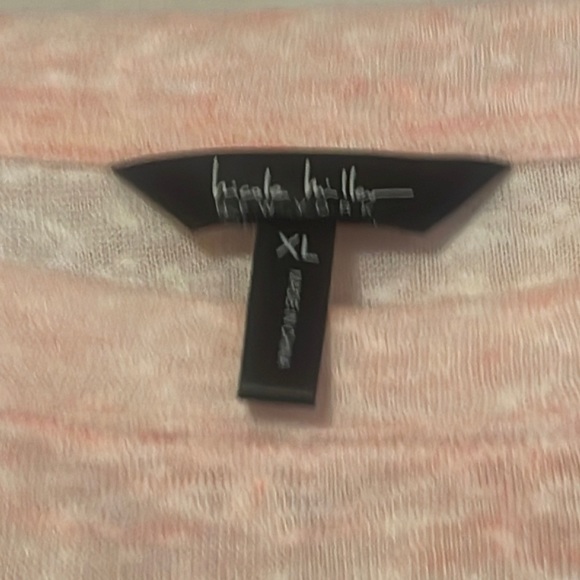 🌺NWOT-Nicole Miller-summer top, size XL, pink with pretty flowers front … - Picture 3 of 6